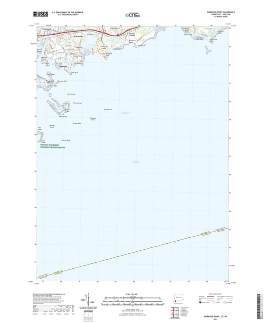 Sherwood Point Connecticut US Topo Map Image
