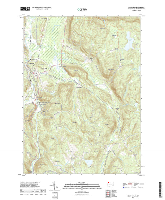 South Canaan Connecticut US Topo Map Image