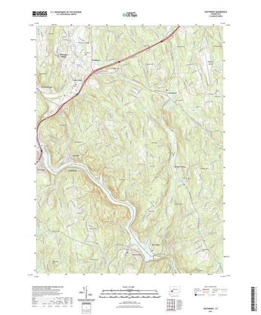 Southbury Connecticut US Topo Map Image