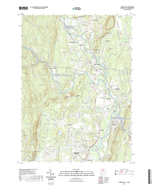 Tariffville Connecticut US Topo Map Image