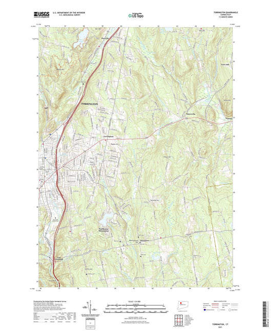 Torrington Connecticut US Topo Map Image