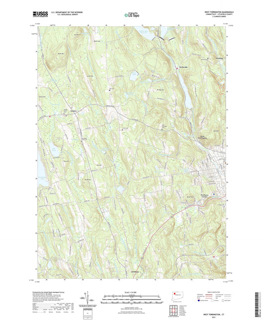West Torrington Connecticut US Topo Map Image