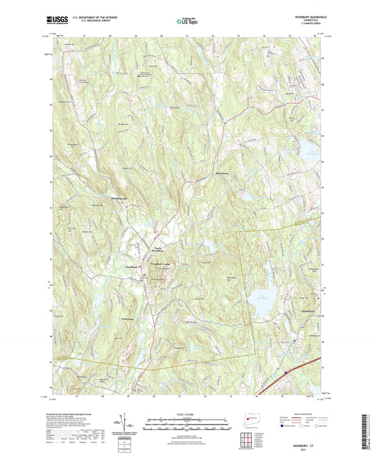 Woodbury Connecticut US Topo Map Image