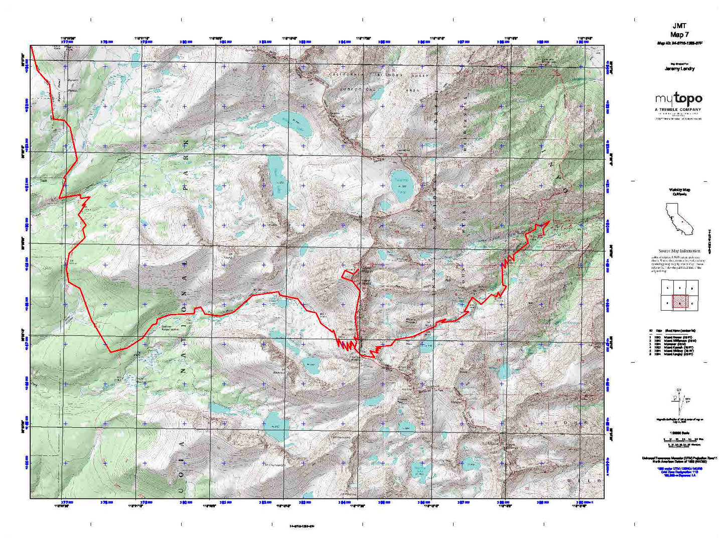 John Muir Trail Map 7