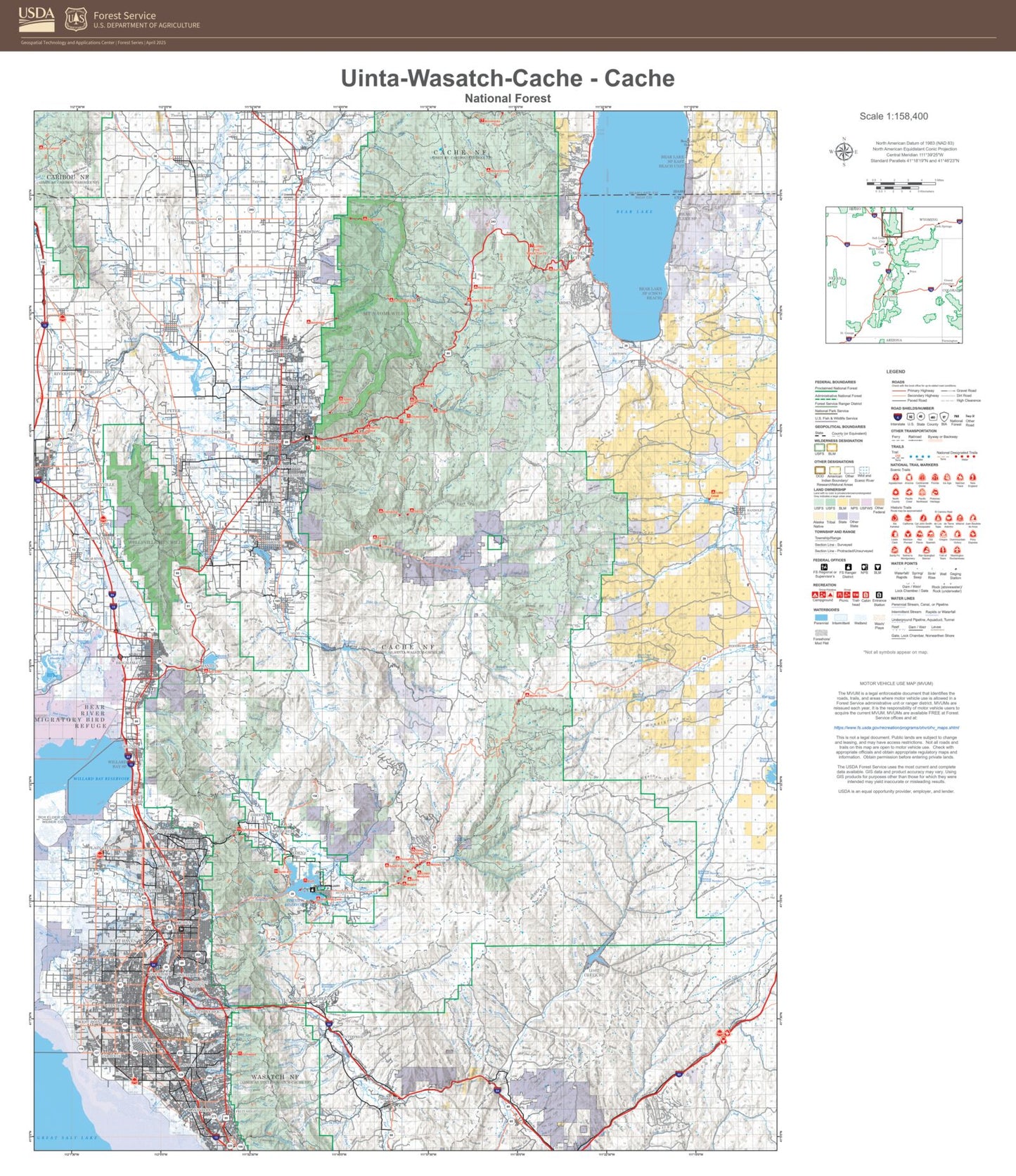Cache National Forest Map