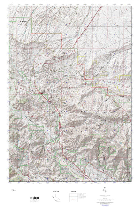 Cajon MyTopo Explorer Series Map Image