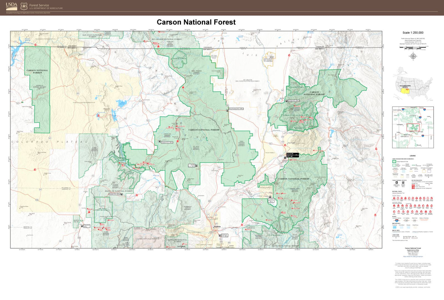 Carson National Forest Map