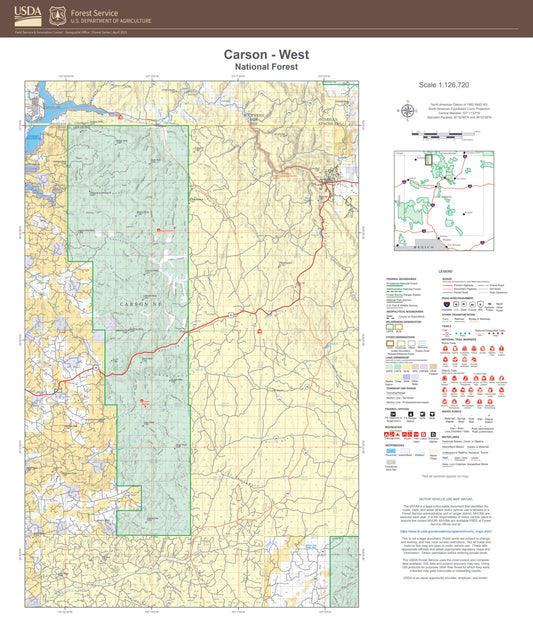 Carson National Forest West Map
