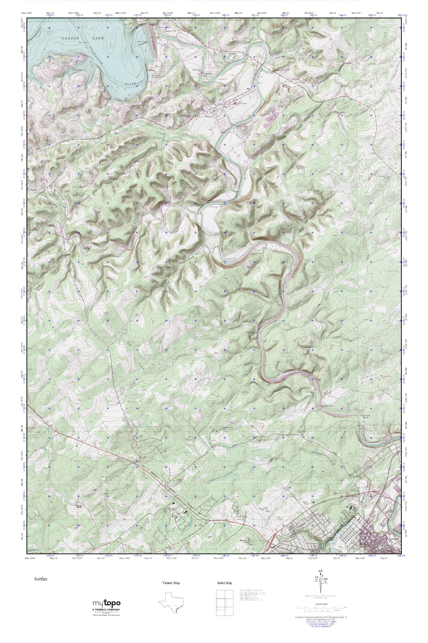 Castlemen Events LNAV MyTopo Explorer Series Map Image