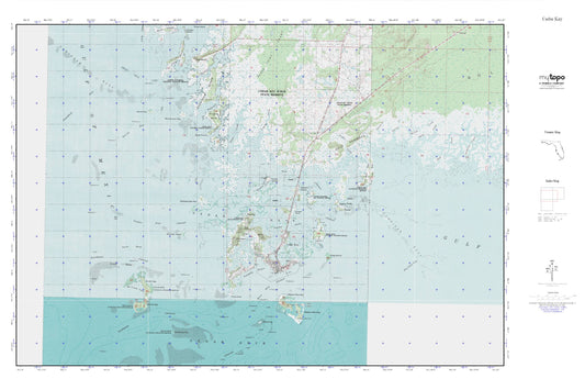 Cedar Key MyTopo Explorer Series Map Image