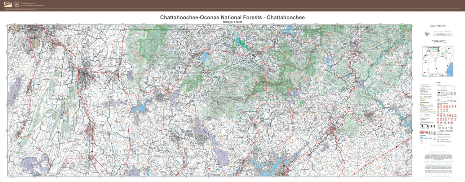 Chattahoochee National Forest Map