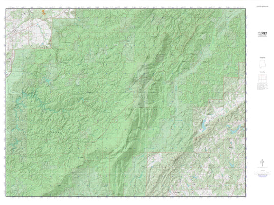 Cheaha Mountain MyTopo Explorer Series Map Image