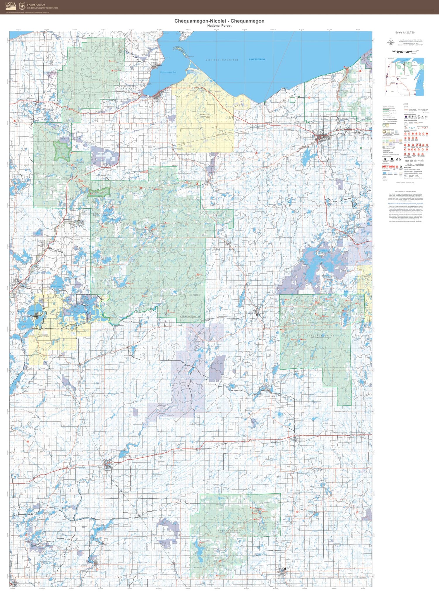 Chequamegon National Forest Map