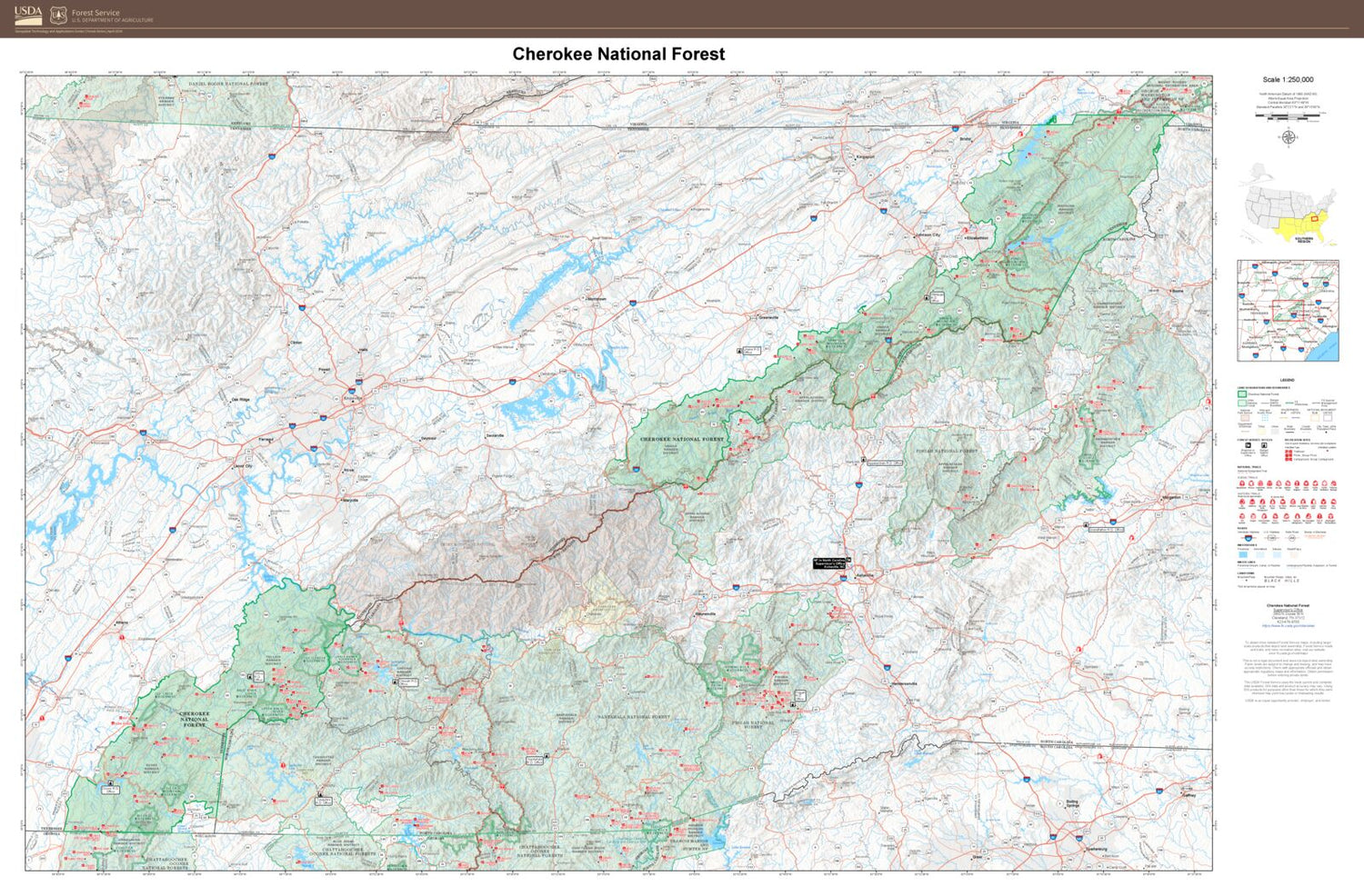 Cherokee National Forest Map