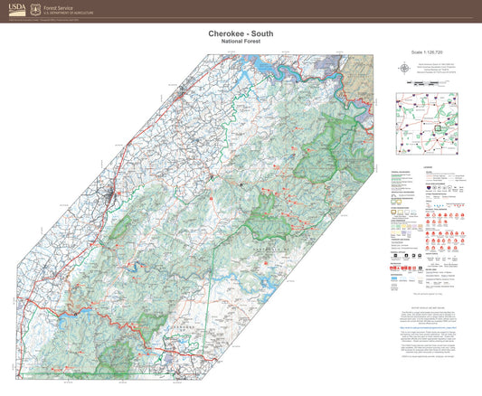 Cherokee National Forest South Map