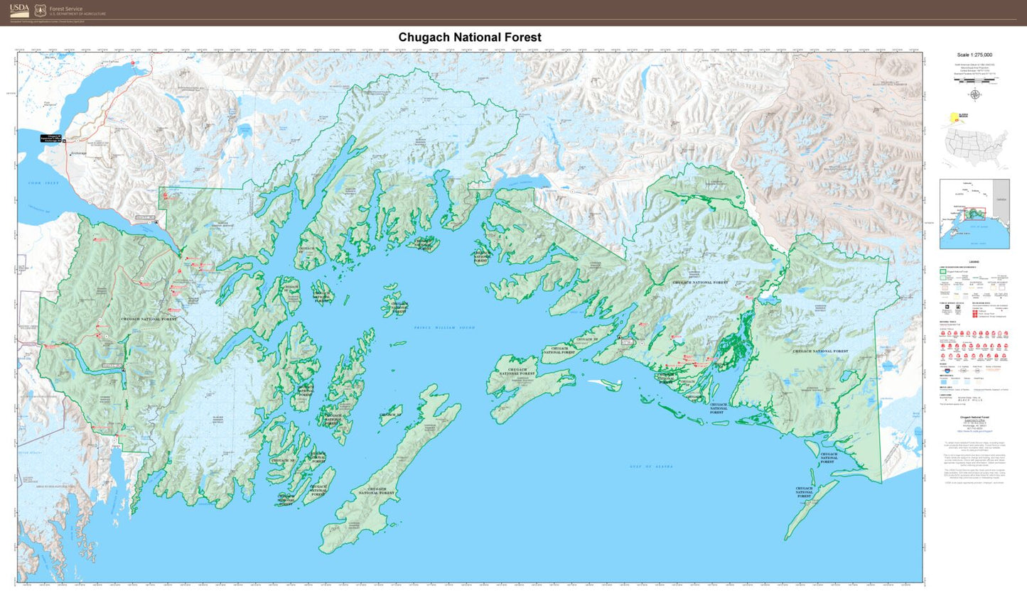 Chugach National Forest Map