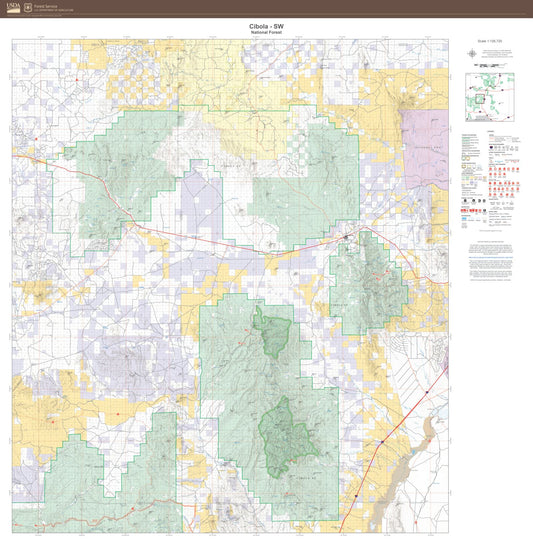 Cibola National Forest SW Map