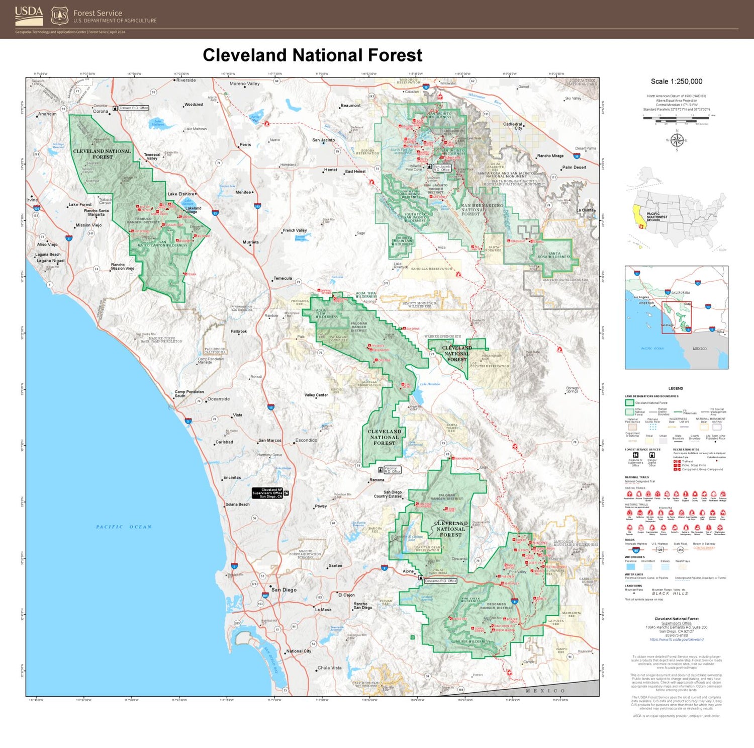 Cleveland National Forest Map