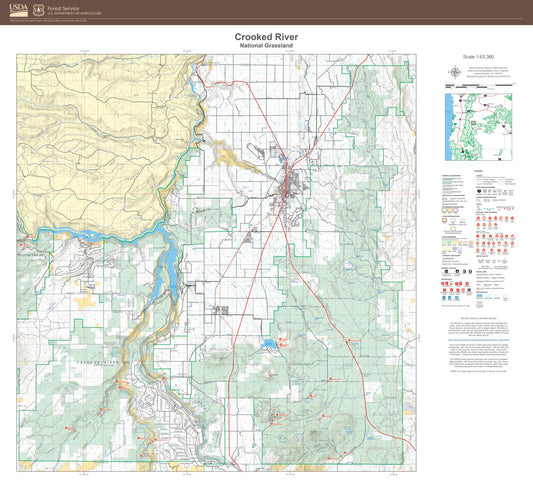 Crooked River National Grassland Map
