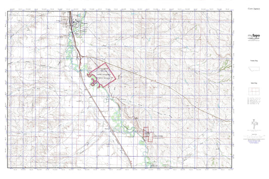 Crow Agency MyTopo Explorer Series Map Image