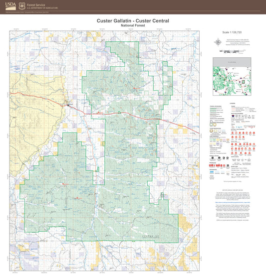 Custer National Forest Central Map