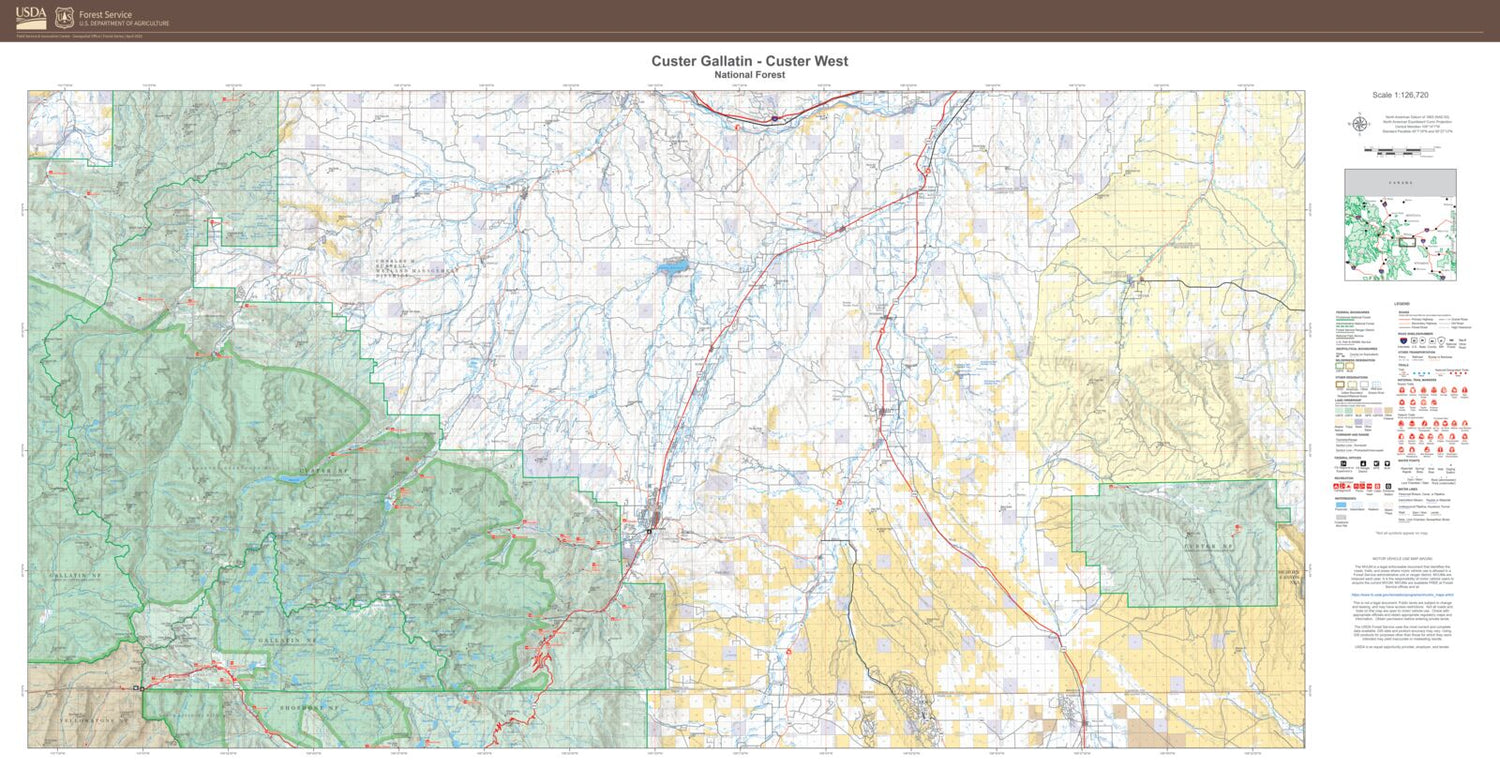 Custer National Forest West Map