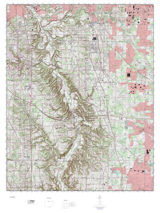 Custom HH Land Nav North MyTopo Explorer Series Map Image