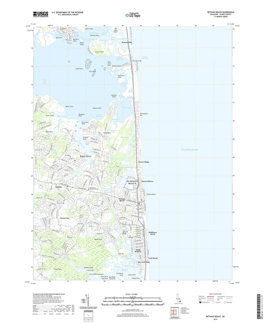 Bethany Beach Delaware US Topo Map Image
