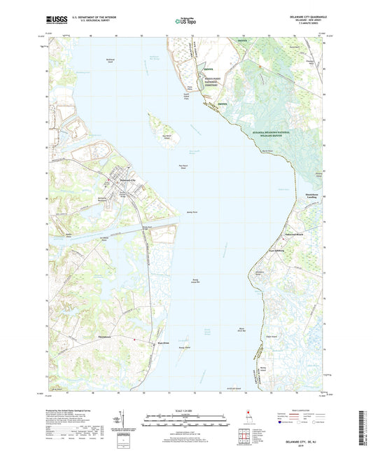 Delaware City Delaware US Topo Map Image