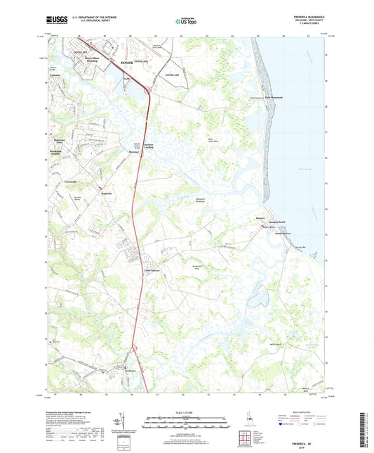 Frederica Delaware US Topo Map Image