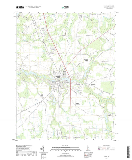 Laurel Delaware US Topo Map Image