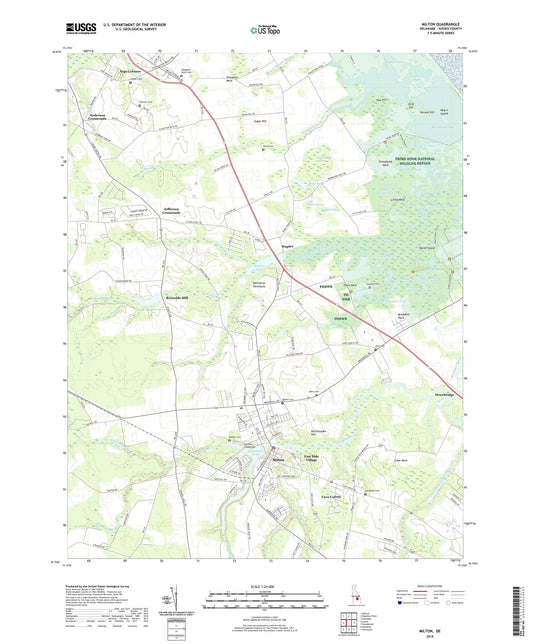 Milton Delaware US Topo Map Image