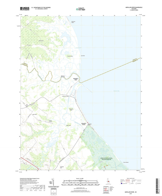 Mispillion River Delaware US Topo Map Image