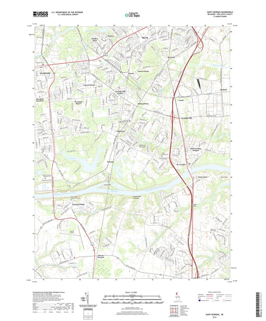 Saint Georges Delaware US Topo Map Image