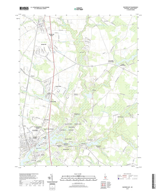 Seaford East Delaware US Topo Map Image