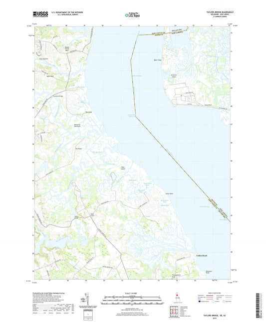 Taylors Bridge Delaware US Topo Map Image