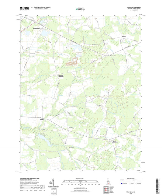 Trap Pond Delaware US Topo Map Image