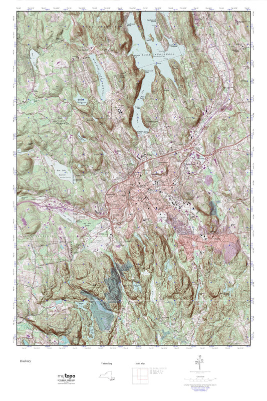 Danbury MyTopo Explorer Series Map Image