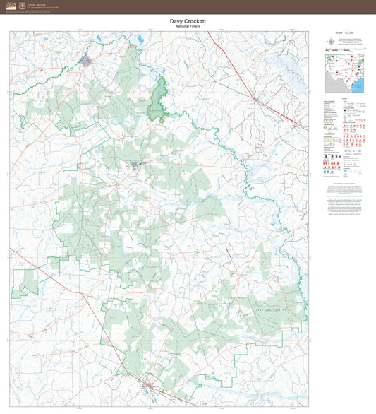 Davy Crockett National Forest Map