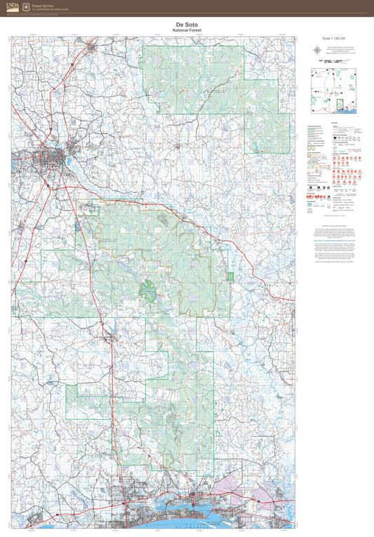 De Soto National Forest Map