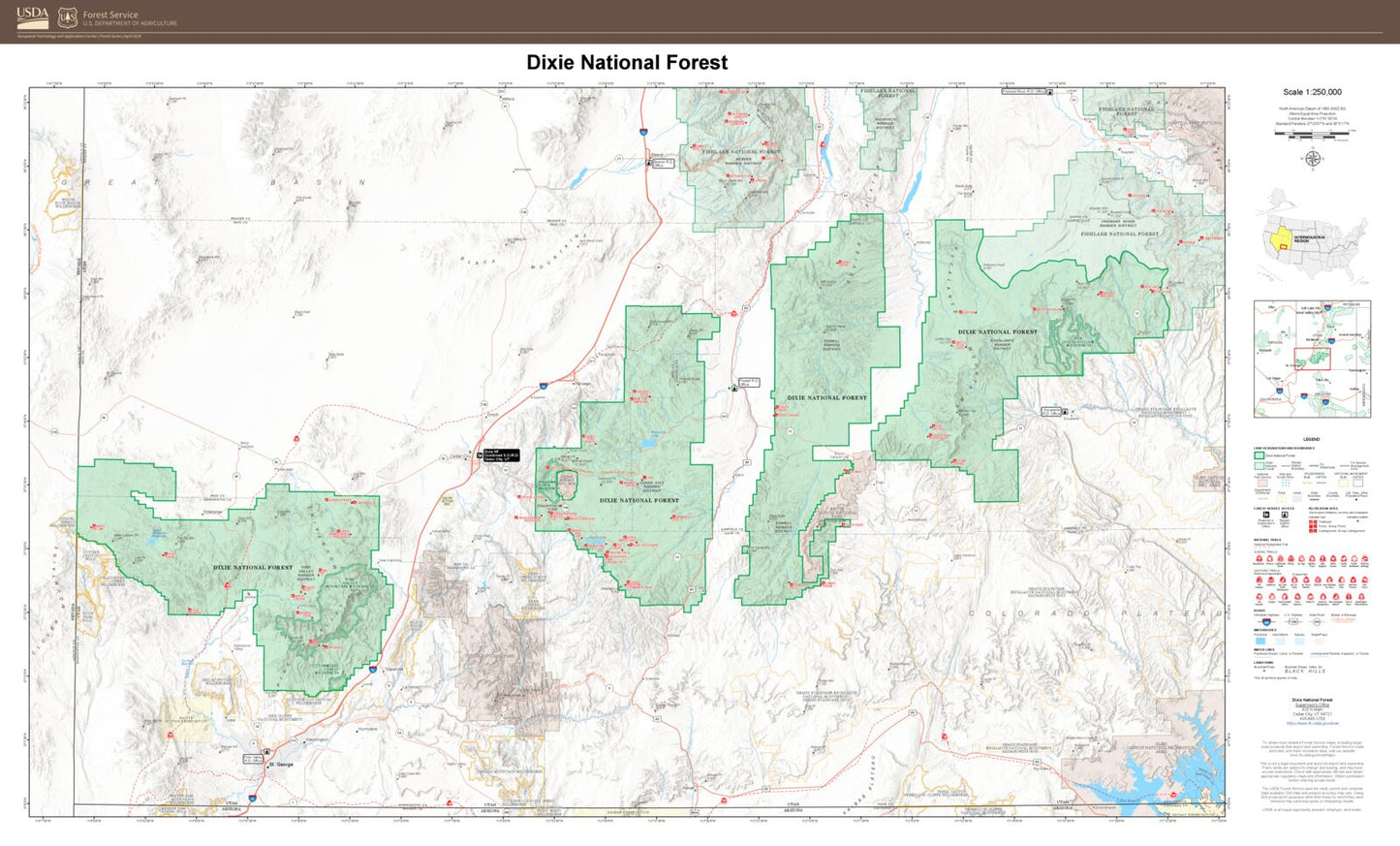 Dixie National Forest Map