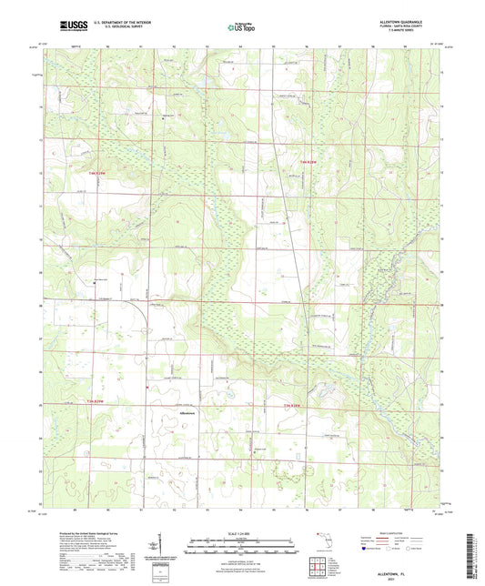 Allentown Florida US Topo Map Image