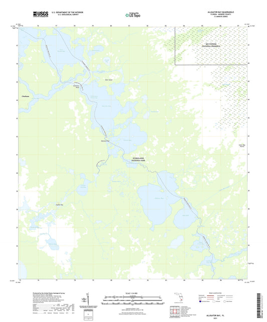 Alligator Bay Florida US Topo Map Image