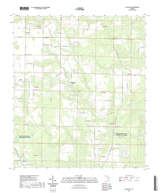 Altha East Florida US Topo Map Image