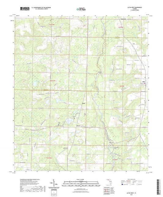 Altha West Florida US Topo Map Image