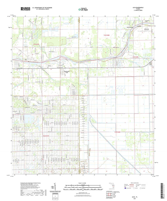 Alva Florida US Topo Map Image