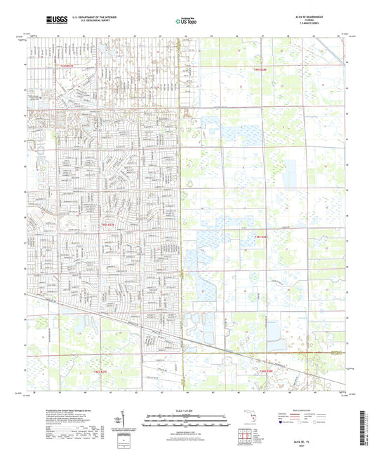 Alva SE Florida US Topo Map Image