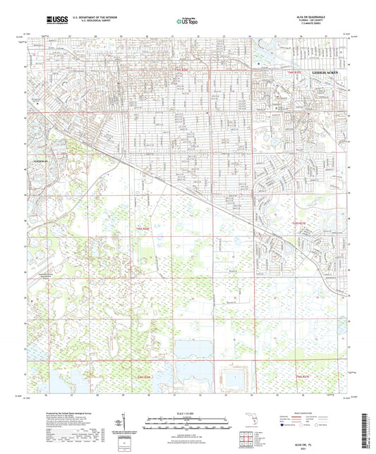 Alva SW Florida US Topo Map Image