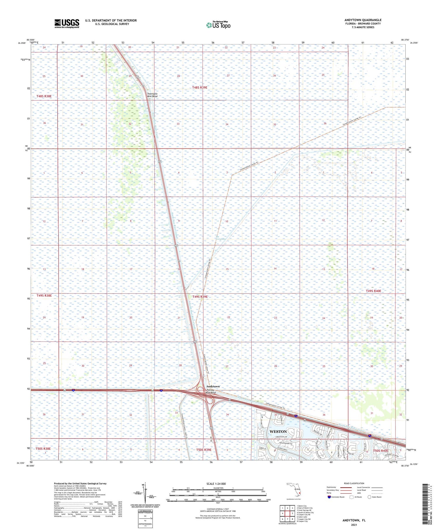 Andytown Florida US Topo Map Image