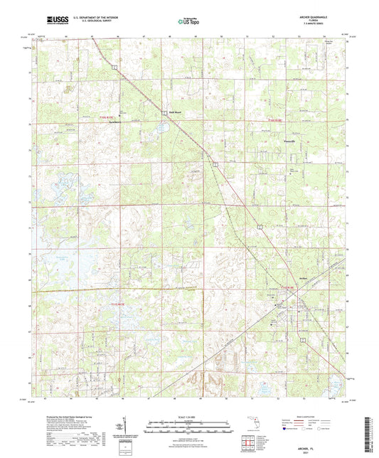 Archer Florida US Topo Map Image